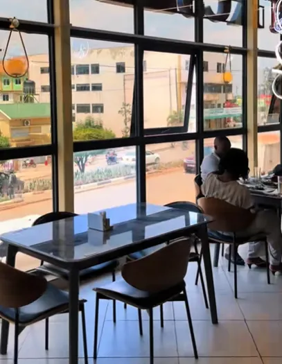 The interior dining space at YPA Mbuzi Choma's Mbarara branch
