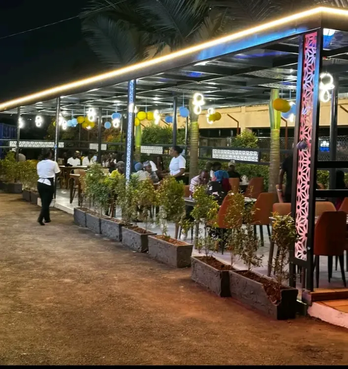 Outdoor seating at YPA Mbuzi Choma's Rubaga branch